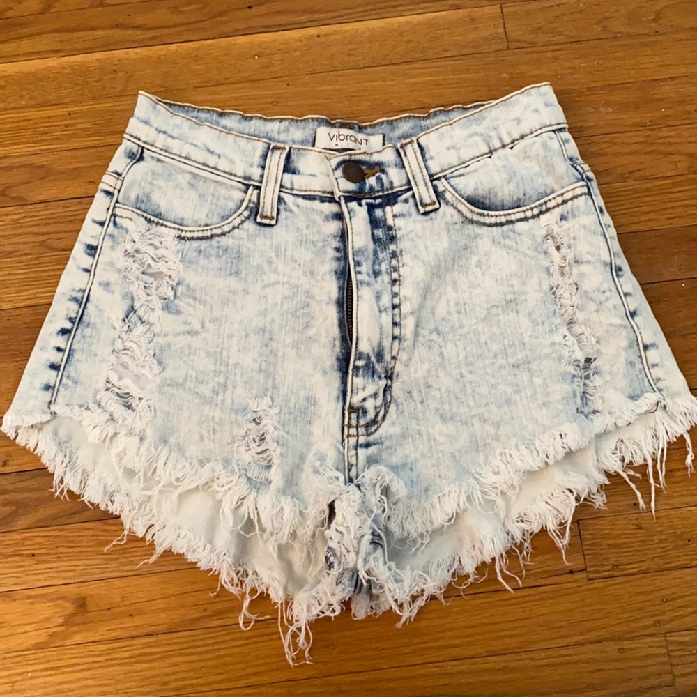 High rise jean shorts